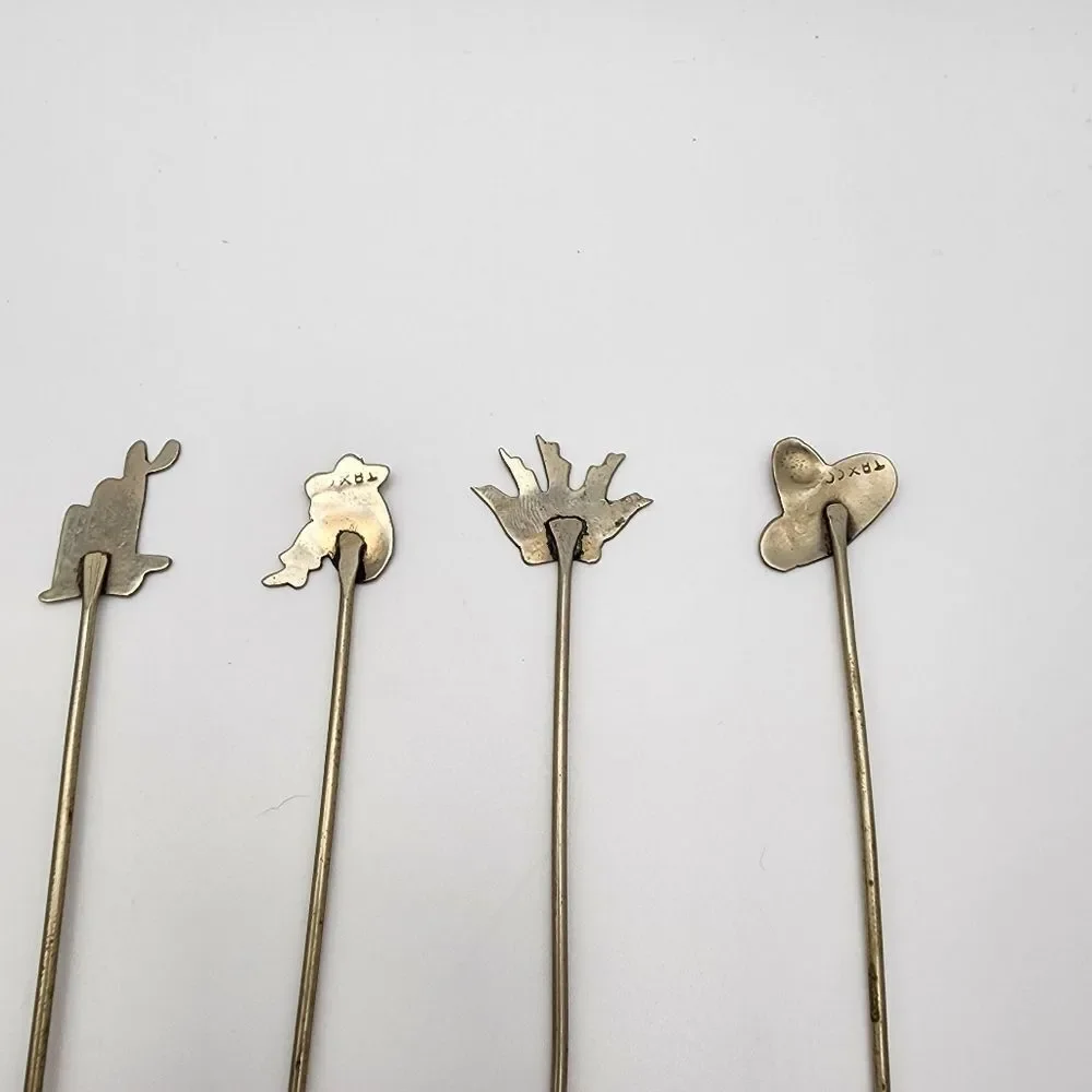 Vintage Taxco Set of 7 Olive/Pickle Forks
